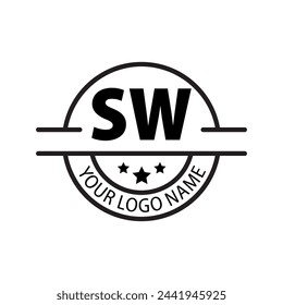 letter SW logo. SW. SW logo design vector illustration for creative company, business, industry
