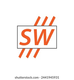 letter SW logo. SW. SW logo design vector illustration for creative company, business, industry
