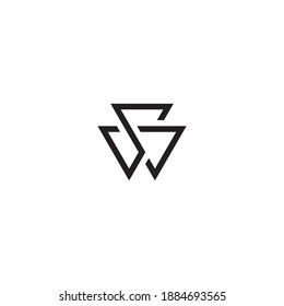 Kombination des Buchstaben W Logo mit dem Buchstaben S Logo