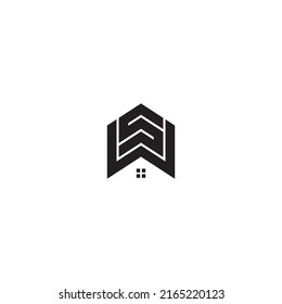 Letter SW WS Home Elegant Minimal Simple Logo Modern for Costruction Real estate House renovation Hostelry Lodging Industry