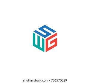 Letter SWG logo. three letter icon