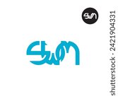 Letter SWM Monogram Logo Design