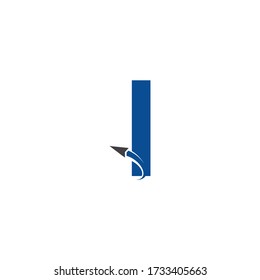 Diseño del logotipo de la carta I Swoosh, marca de la letra creativa adecuada para la identidad de la marca de la empresa, plantilla del logotipo de la gráfica de negocio/gráfica