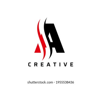 Un diseño con el logotipo de Swoosh. Ilustración de vectores 