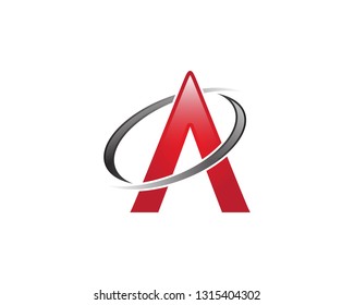 A Letter Swoosh Logo Template