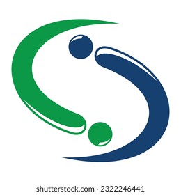 i letter swoosh logo template