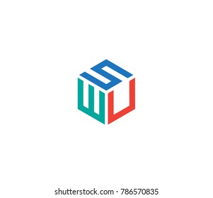 Letter SWU logo. three letter icon