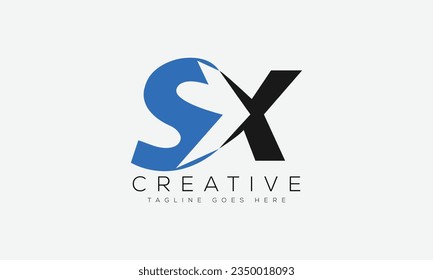 Letter SX logo design template vector illustration.