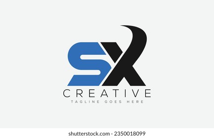 Letter SX logo design template vector illustration.