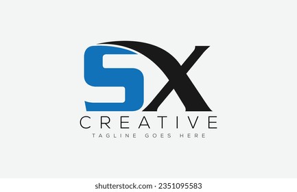 Letter SX logo design template vector illustration.