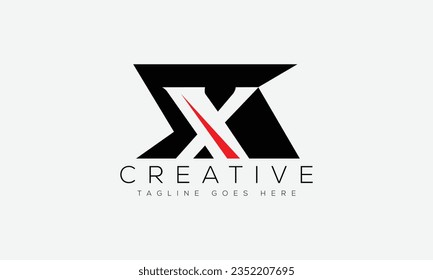 Letter SX logo design template vector illustration.	