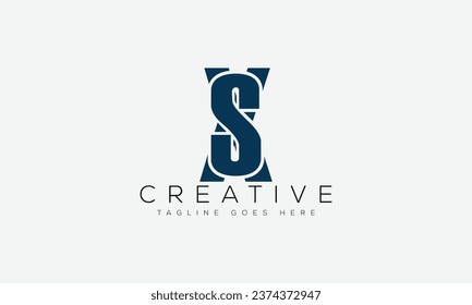 Letter SX logo design template vector illustration