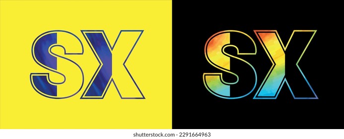 Letter SX logo design vector template. Creative modern luxurious logotype for corporate business identity