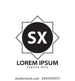 letter SX logo. SX. SX logo design vector illustration for creative company, business, industry
