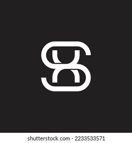 letra sx vector de logotipo lineal geométrico simple 
