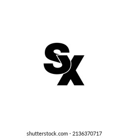 Letra SX diseño de logotipo simple vectorial