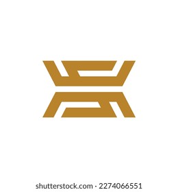 Letter sx xs futuristic logo icon vector
