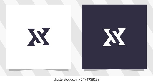 letter sx xs logo design vector