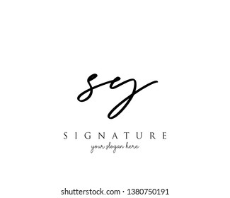 Letter SY Signature Logo Template - Vector
