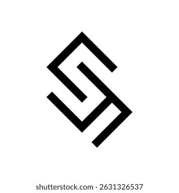 Logotipo mínimo creativo de la letra SY o YS