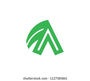 Letter a symbol, abstract arrow vector, icon mountain, plane aircraft
