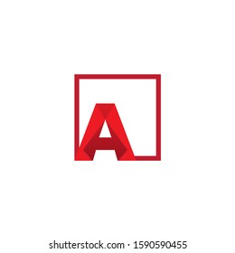 letter A symbol, for font logos