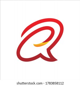 Buchstabe A Logo, Vektorroter Design