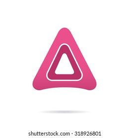 A letter symbol, space ship vector logo on white background, eps 8