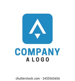 A letter symbol with a speed and reliability logo