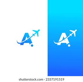 Letter a symbol, Travel modern logo design