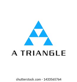 A letter symbol with a triangle logo