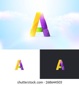 Letter A Symbol Vector Design. Graphic Icons, Logo, Sign Template