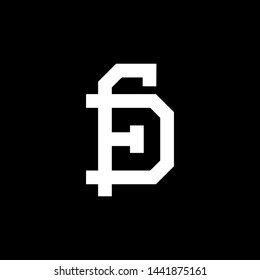 letter symbols D and F with a simple clean logo stand out