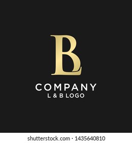 The letter symbols L and B with a simple and classy logo