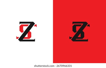 Letter SZ logo, SZ logo, Clean Logo, Template