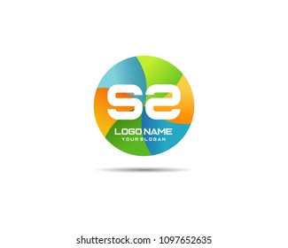 Letter SZ Modern Shape Logo Design Template Element