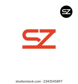 Diseño de logotipo de monograma para carta SZ