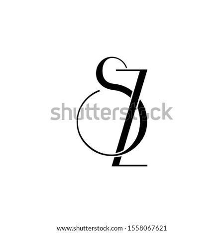 Letter SZ simple logo design vector Stock fotó © 