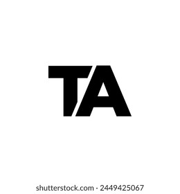 Letter T and A, TA logo design template. Minimal monogram initial based logotype.