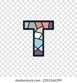 
Letter T abstract colorful logo