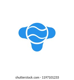 Letter T abstract logo, can be used for both print and web development, isolated on white background
