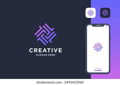 letter t abstract logo design for business brand inspiration