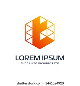 Letter T abstract Logo Template. construction concept. digital technology logo - vector