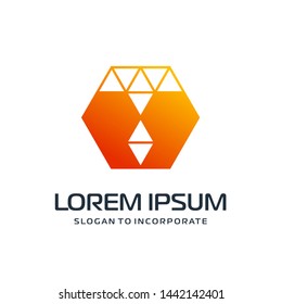 Letter T abstract Logo Template. construction concept. digital technology logo - vector