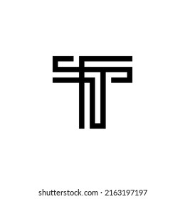 letter T abstract logo vector template sign