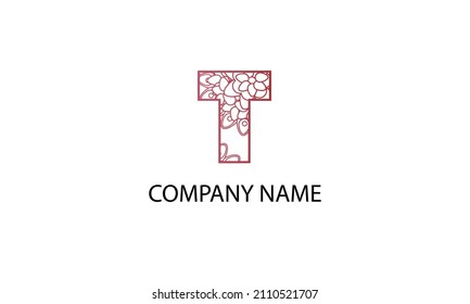 Letter T abstract monogram vector logo template