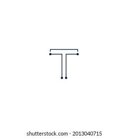 letter T alphabet abc logo isolated