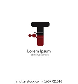 Letter T with Antom Creative logo or symbol template design