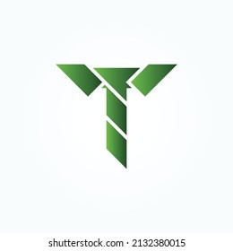 Letter T Arrow 4 vector design illustration