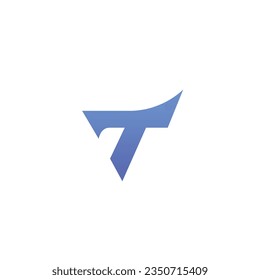 Letter T Arrow Logo Design. T Growth Design 